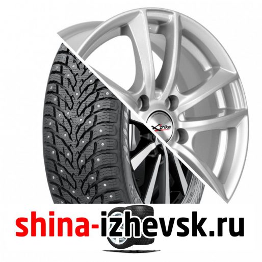 Колесо в сборе Nokian Hakkapeliitta 9 205/65 R16 T 95 + X-trike X116 6.5xR16 5×114.3 ET45 DIA67.1 Серебристый в Ижевске